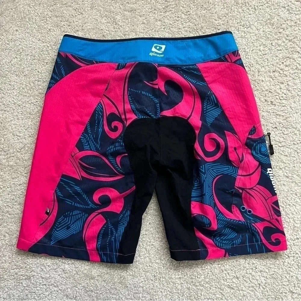Qloom Silberhorn Bike Cycling Mountain Biking Shorts Pink Blue Women Sz Large